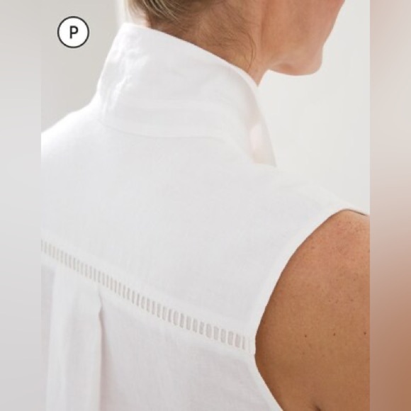 CHICO's Petite Sleeveless Maxi Shirt Lightweight linen-cotton blend Size 4/6 - Picture 9 of 15